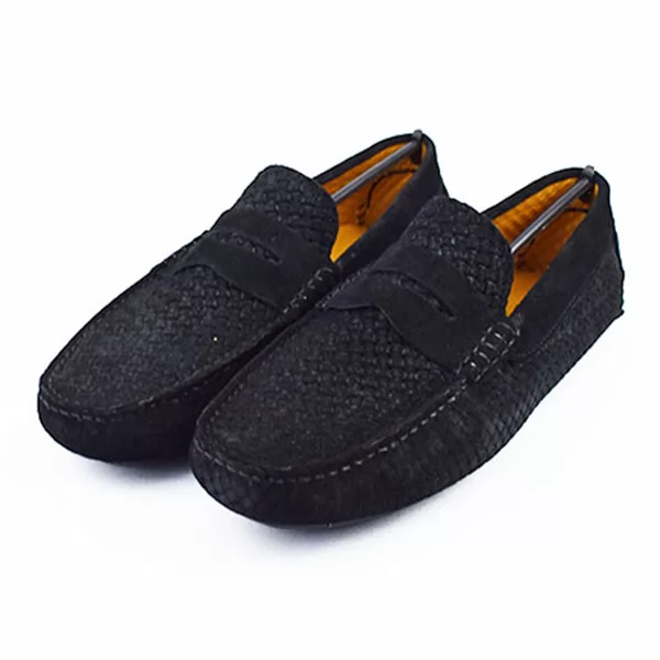 Mocassin pour homme 723 Noir daim .......... sandale médicale femme confortable Maroc